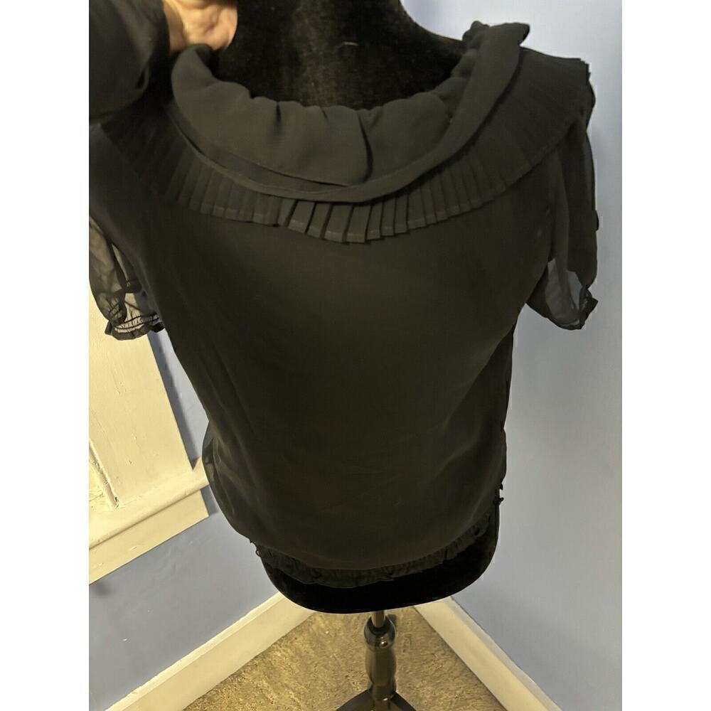 Apt.9 Women's Ruffle Blouse with Cami Black size Small - Picture 2 of 7